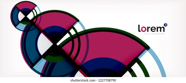 Vector abstract colorful circles background. Trendy layout template for business or technology presentation or web brochure cover, wallpaper. Vector illustration
