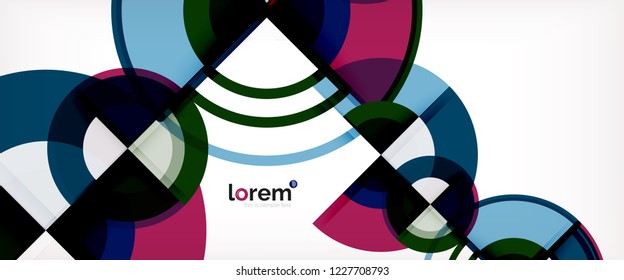 Vector abstract colorful circles background. Trendy layout template for business or technology presentation or web brochure cover, wallpaper. Vector illustration