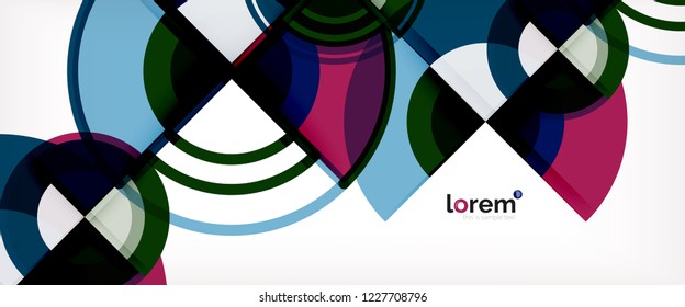 Vector abstract colorful circles background. Trendy layout template for business or technology presentation or web brochure cover, wallpaper. Vector illustration