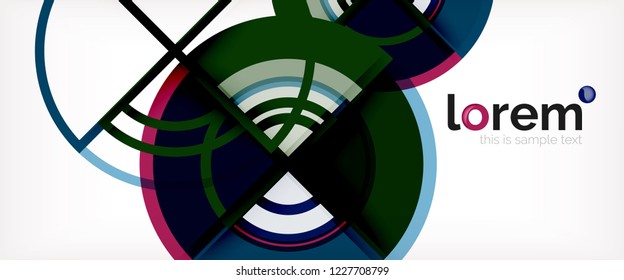 Vector abstract colorful circles background. Trendy layout template for business or technology presentation or web brochure cover, wallpaper. Vector illustration