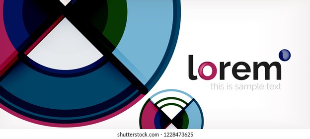 Vector abstract colorful circles background. Trendy layout template for business or technology presentation or web brochure cover, wallpaper. Vector illustration