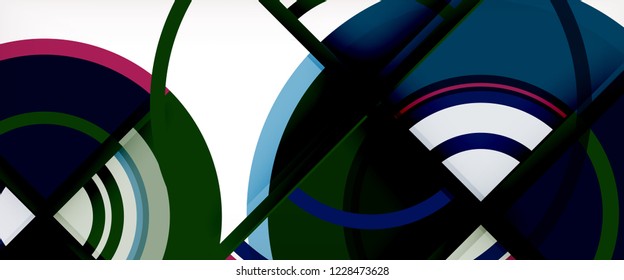 Vector abstract colorful circles background. Trendy layout template for business or technology presentation or web brochure cover, wallpaper. Vector illustration