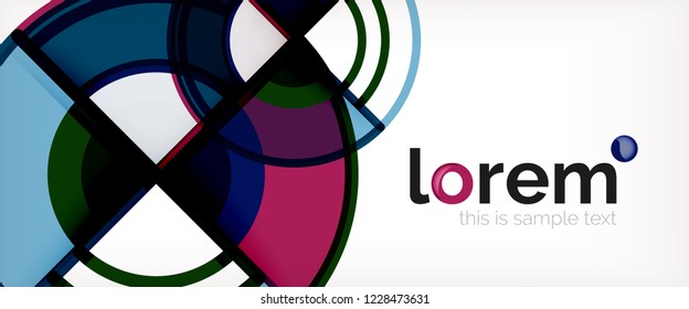 Vector abstract colorful circles background. Trendy layout template for business or technology presentation or web brochure cover, wallpaper. Vector illustration