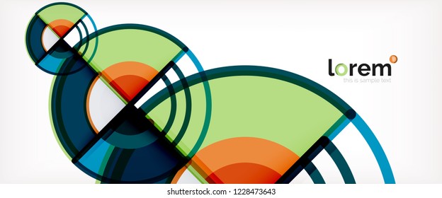 Vector abstract colorful circles background. Trendy layout template for business or technology presentation or web brochure cover, wallpaper. Vector illustration