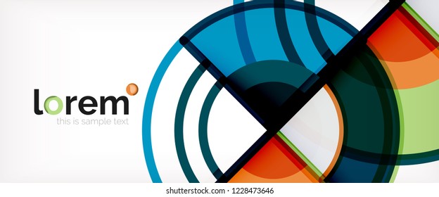 Vector abstract colorful circles background. Trendy layout template for business or technology presentation or web brochure cover, wallpaper. Vector illustration