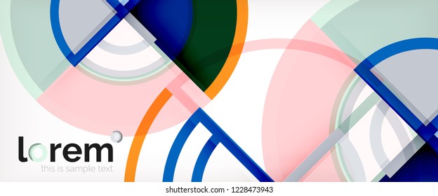 Vector abstract colorful circles background. Trendy layout template for business or technology presentation or web brochure cover, wallpaper. Vector illustration
