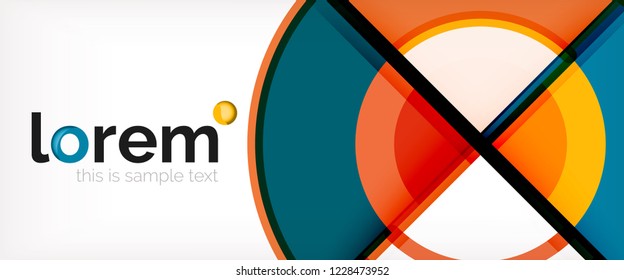 Vector abstract colorful circles background. Trendy layout template for business or technology presentation or web brochure cover, wallpaper. Vector illustration