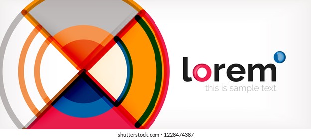 Vector abstract colorful circles background. Trendy layout template for business or technology presentation or web brochure cover, wallpaper. Vector illustration