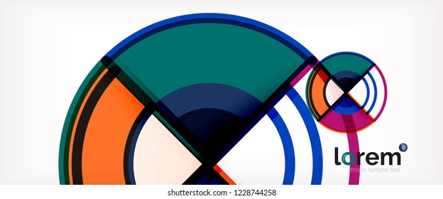Vector abstract colorful circles background. Trendy layout template for business or technology presentation or web brochure cover, wallpaper. Vector illustration