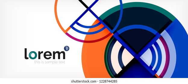 Vector abstract colorful circles background. Trendy layout template for business or technology presentation or web brochure cover, wallpaper. Vector illustration