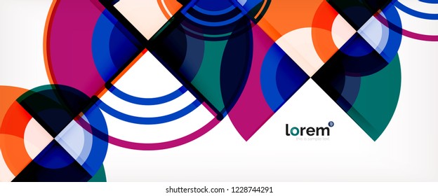 Vector abstract colorful circles background. Trendy layout template for business or technology presentation or web brochure cover, wallpaper. Vector illustration