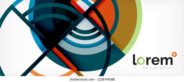 Vector abstract colorful circles background. Trendy layout template for business or technology presentation or web brochure cover, wallpaper. Vector illustration