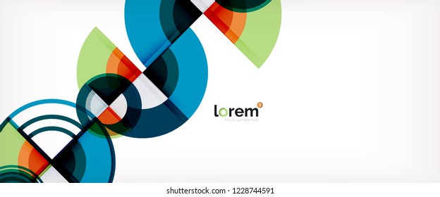 Vector abstract colorful circles background. Trendy layout template for business or technology presentation or web brochure cover, wallpaper. Vector illustration