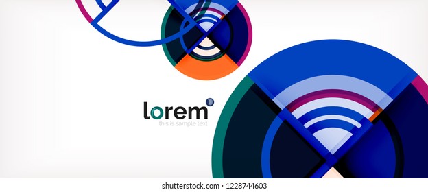 Vector abstract colorful circles background. Trendy layout template for business or technology presentation or web brochure cover, wallpaper. Vector illustration