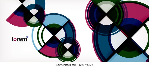 Vector abstract colorful circles background. Trendy layout template for business or technology presentation or web brochure cover, wallpaper. Vector illustration