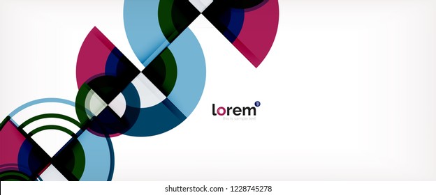 Vector abstract colorful circles background. Trendy layout template for business or technology presentation or web brochure cover, wallpaper. Vector illustration