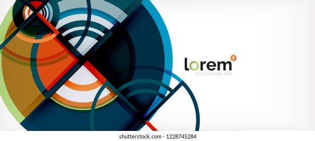 Vector abstract colorful circles background. Trendy layout template for business or technology presentation or web brochure cover, wallpaper. Vector illustration