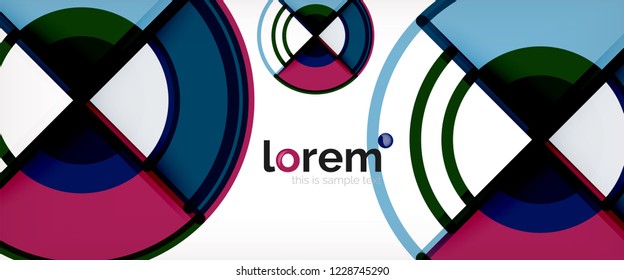 Vector abstract colorful circles background. Trendy layout template for business or technology presentation or web brochure cover, wallpaper. Vector illustration