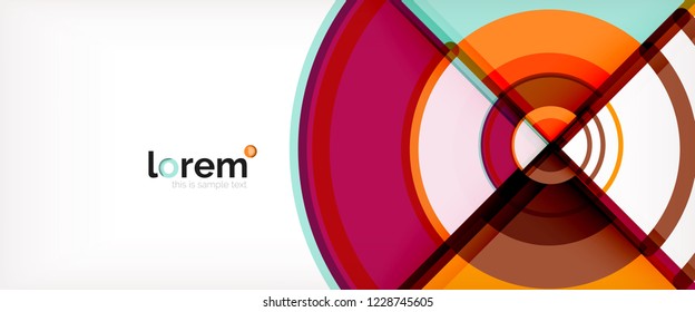 Vector abstract colorful circles background. Trendy layout template for business or technology presentation or web brochure cover, wallpaper. Vector illustration