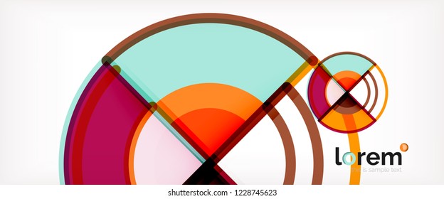 Vector abstract colorful circles background. Trendy layout template for business or technology presentation or web brochure cover, wallpaper. Vector illustration