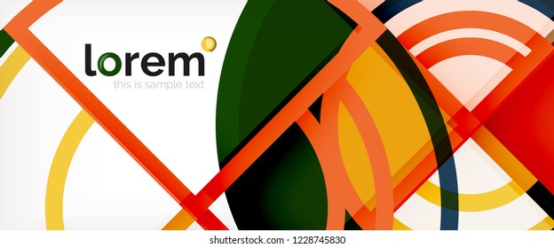 Vector abstract colorful circles background. Trendy layout template for business or technology presentation or web brochure cover, wallpaper. Vector illustration