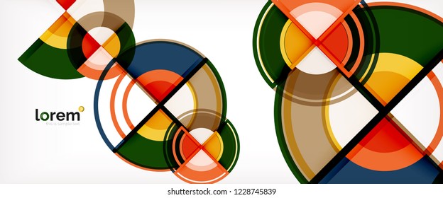 Vector abstract colorful circles background. Trendy layout template for business or technology presentation or web brochure cover, wallpaper. Vector illustration