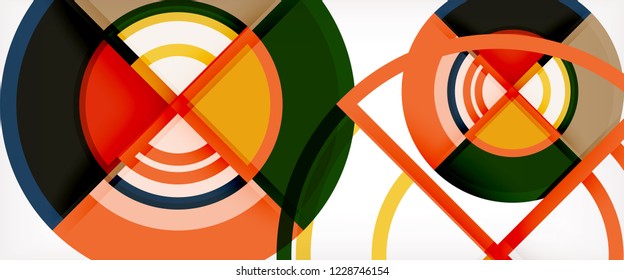 Vector abstract colorful circles background. Trendy layout template for business or technology presentation or web brochure cover, wallpaper. Vector illustration