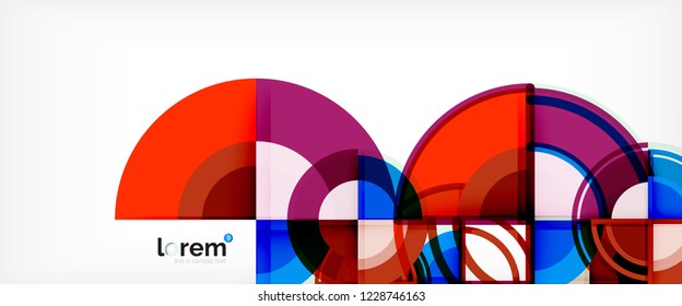 Vector abstract colorful circles background. Trendy layout template for business or technology presentation or web brochure cover, wallpaper. Vector illustration