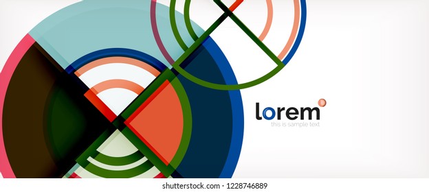 Vector abstract colorful circles background. Trendy layout template for business or technology presentation or web brochure cover, wallpaper. Vector illustration