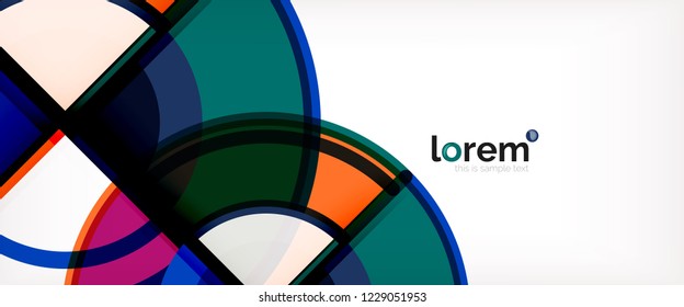 Vector abstract colorful circles background. Trendy layout template for business or technology presentation or web brochure cover, wallpaper. Vector illustration