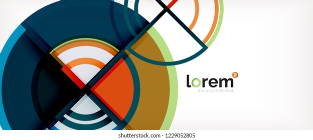 Vector abstract colorful circles background. Trendy layout template for business or technology presentation or web brochure cover, wallpaper. Vector illustration