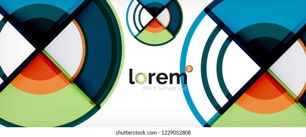 Abstrakter, bunter Vektorhintergrund. Trendy Layout-Vorlage für Geschäfts- oder Technologiepräsentation oder Web-Broschüre, Tapete. Vektorgrafik