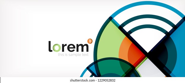 Vector abstract colorful circles background. Trendy layout template for business or technology presentation or web brochure cover, wallpaper. Vector illustration