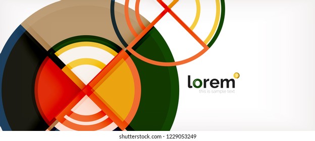 Vector abstract colorful circles background. Trendy layout template for business or technology presentation or web brochure cover, wallpaper. Vector illustration