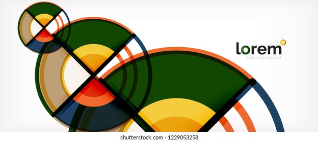 Vector abstract colorful circles background. Trendy layout template for business or technology presentation or web brochure cover, wallpaper. Vector illustration