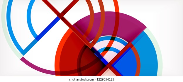 Vector abstract colorful circles background. Trendy layout template for business or technology presentation or web brochure cover, wallpaper. Vector illustration