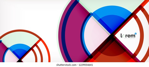 Vector abstract colorful circles background. Trendy layout template for business or technology presentation or web brochure cover, wallpaper. Vector illustration