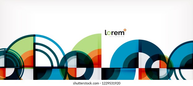 Vector abstract colorful circles background. Trendy layout template for business or technology presentation or web brochure cover, wallpaper. Vector illustration