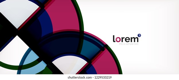 Vector abstract colorful circles background. Trendy layout template for business or technology presentation or web brochure cover, wallpaper. Vector illustration