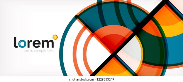 Vector abstract colorful circles background. Trendy layout template for business or technology presentation or web brochure cover, wallpaper. Vector illustration