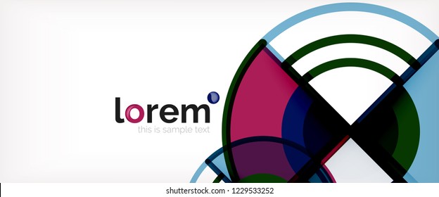 Vector abstract colorful circles background. Trendy layout template for business or technology presentation or web brochure cover, wallpaper. Vector illustration