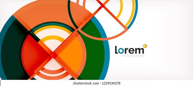 Vector abstract colorful circles background. Trendy layout template for business or technology presentation or web brochure cover, wallpaper. Vector illustration
