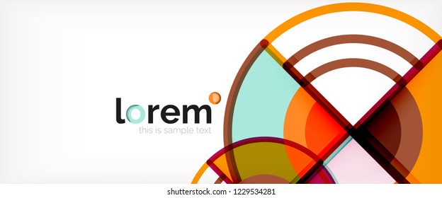 Vector abstract colorful circles background. Trendy layout template for business or technology presentation or web brochure cover, wallpaper. Vector illustration