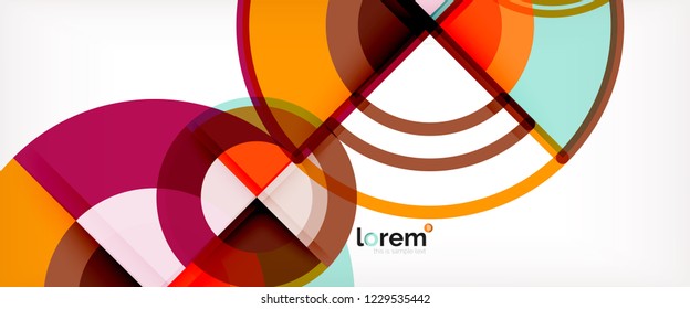 Vector abstract colorful circles background. Trendy layout template for business or technology presentation or web brochure cover, wallpaper. Vector illustration