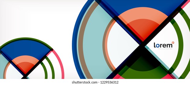 Vector abstract colorful circles background. Trendy layout template for business or technology presentation or web brochure cover, wallpaper. Vector illustration