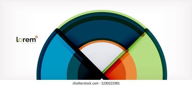 Vector abstract colorful circles background. Trendy layout template for business or technology presentation or web brochure cover, wallpaper. Vector illustration