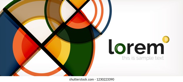 Vector abstract colorful circles background. Trendy layout template for business or technology presentation or web brochure cover, wallpaper. Vector illustration
