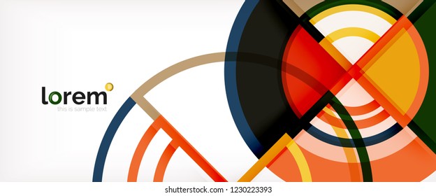 Vector abstract colorful circles background. Trendy layout template for business or technology presentation or web brochure cover, wallpaper. Vector illustration