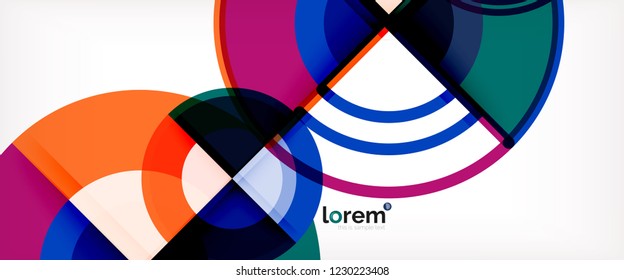 Vector abstract colorful circles background. Trendy layout template for business or technology presentation or web brochure cover, wallpaper. Vector illustration