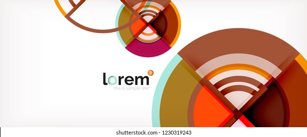 Vector abstract colorful circles background. Trendy layout template for business or technology presentation or web brochure cover, wallpaper. Vector illustration